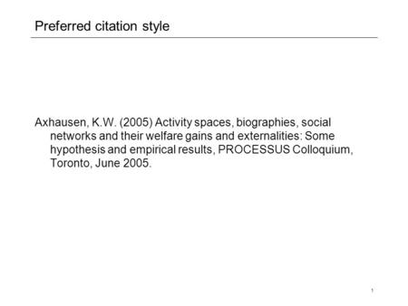 Preferred citation style