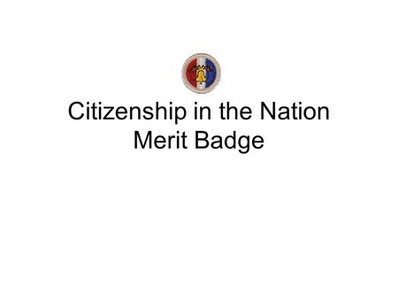 Citizenship in the Nation Merit Badge