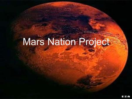 Mars Nation Project.