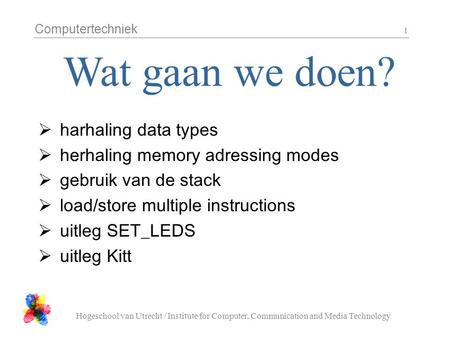 Wat gaan we doen? harhaling data types