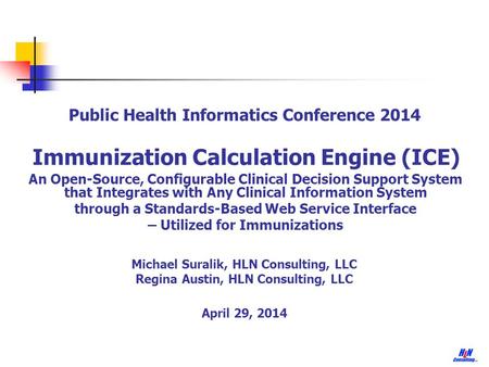 Immunization Calculation Engine (ICE)