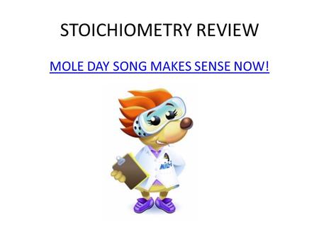 MOLE DAY SONG MAKES SENSE NOW!