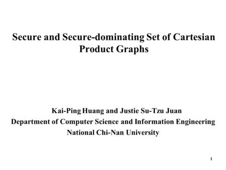 Secure and Secure-dominating Set of Cartesian Product Graphs