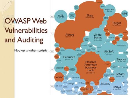 OWASP Web Vulnerabilities and Auditing