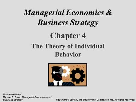 Managerial Economics & Business Strategy