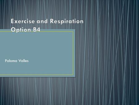 Paloma Valles. This is the volume of oxygen that is absorbed by the body per minute and supplied to the tissues VO2 max This is the maximum rate at which.