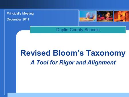 Revised Bloom’s Taxonomy A Tool for Rigor and Alignment