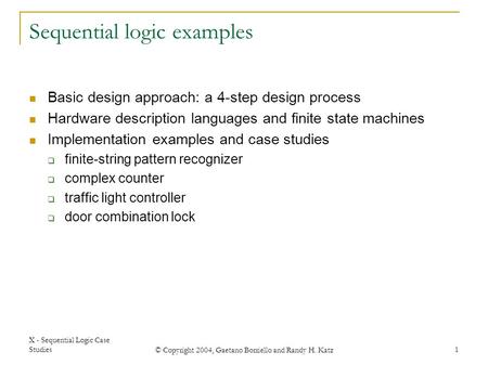 Sequential logic examples