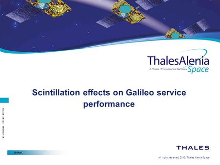 Scintillation effects on Galileo service performance