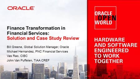 Bill Greene, Global Solution Manager, Oracle