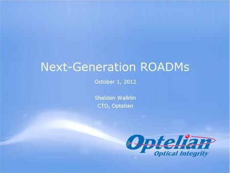 Next-Generation ROADMs