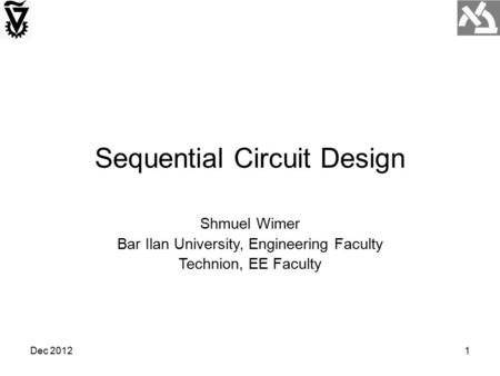 Sequential Circuit Design