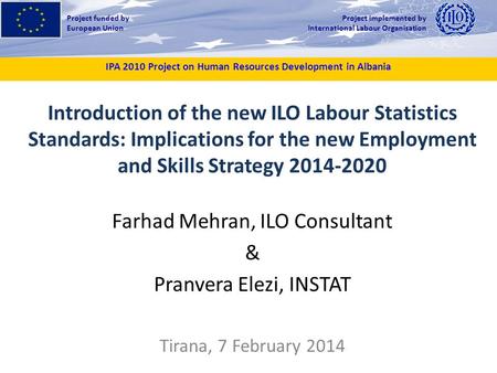 IPA 2010 Project on Human Resources Development in Albania