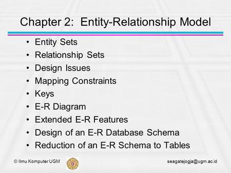 Chapter 2: Entity-Relationship Model