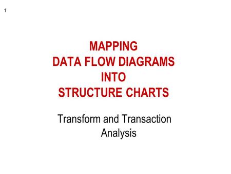 MAPPING DATA FLOW DIAGRAMS INTO STRUCTURE CHARTS