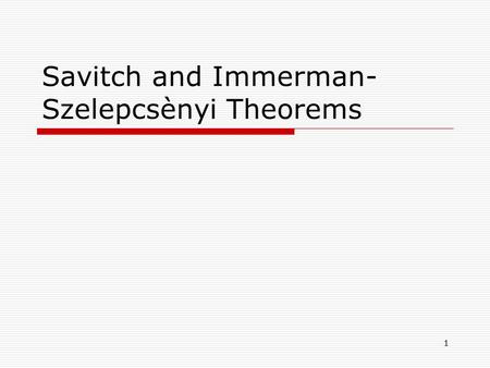 1 Savitch and Immerman- Szelepcsènyi Theorems. 2 Space Compression  For every k-tape S(n) space bounded offline (with a separate read-only input tape)