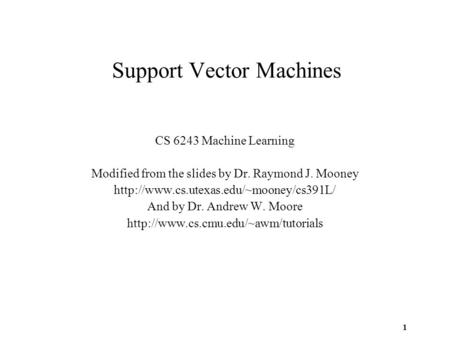 Support Vector Machines