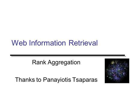 Web Information Retrieval