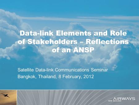 Data-link Elements and Role of Stakeholders – Reflections of an ANSP