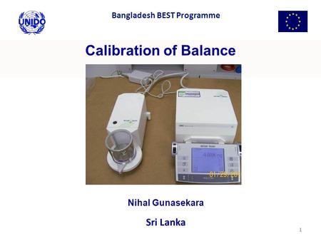 Calibration of Balance