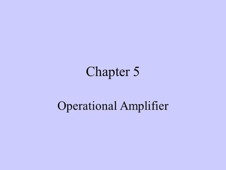 Operational Amplifier