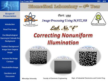 Automation and Drives SIMATIC HMI The Human Machine Interface for internal use only Scope of Presentation Dept. of Industrial Electronics and Control Eng.