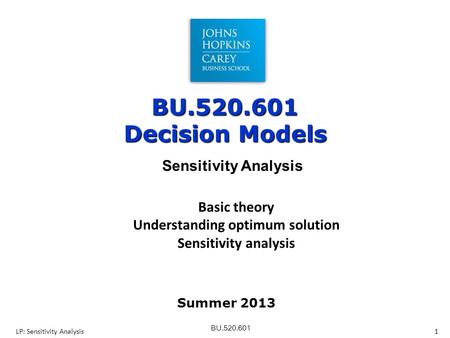 Understanding optimum solution