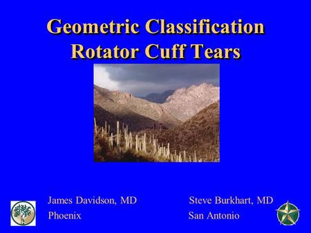 Geometric Classification Rotator Cuff Tears