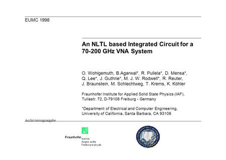 An NLTL based Integrated Circuit for a GHz VNA System