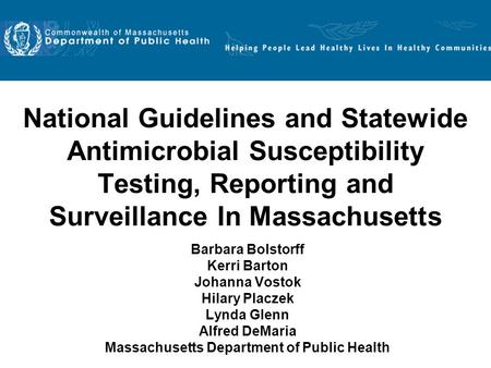 Massachusetts Department of Public Health