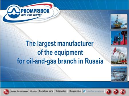 Dear Sirs! Public Joint Stock Company Prompribor is the Russian company which was found in 1961. We design and produce equipment for oil tank farms,