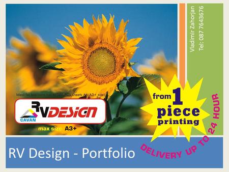 RV Design - Portfolio Vladimir Zahorjan Tel: 087 7643676.