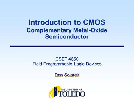 CSET 4650 Field Programmable Logic Devices