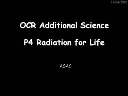 OCR Additional Science