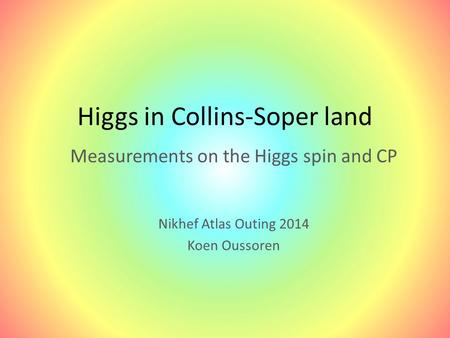 Higgs in Collins-Soper land