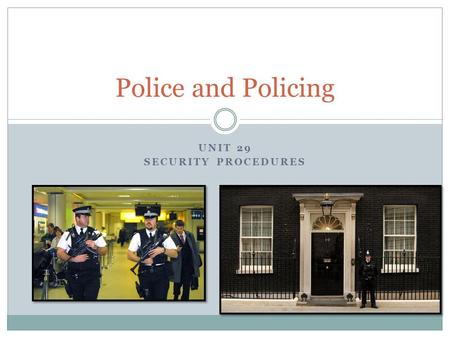 Unit 29 Security PROCEDURES