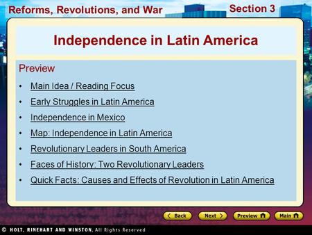 Independence in Latin America