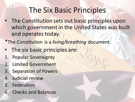 The Six Basic Principles