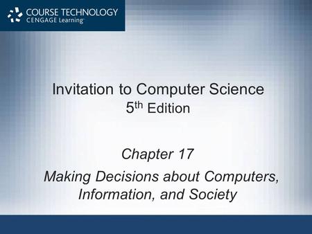 Invitation to Computer Science 5th Edition