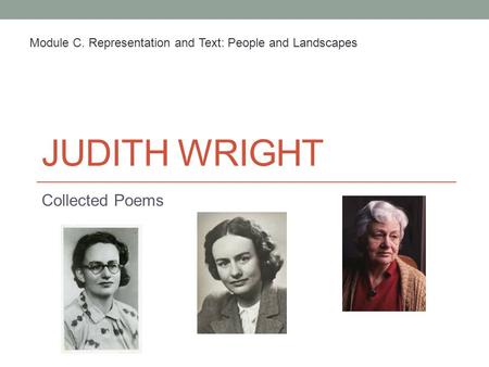 Judith Wright Collected Poems