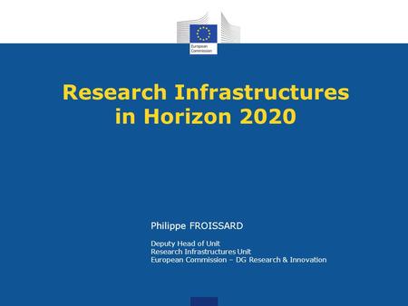 Research Infrastructures in Horizon 2020