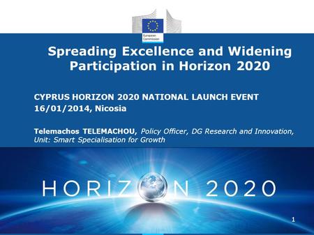 Spreading Excellence and Widening Participation in Horizon 2020