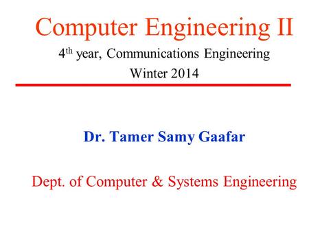 Computer Engineering II