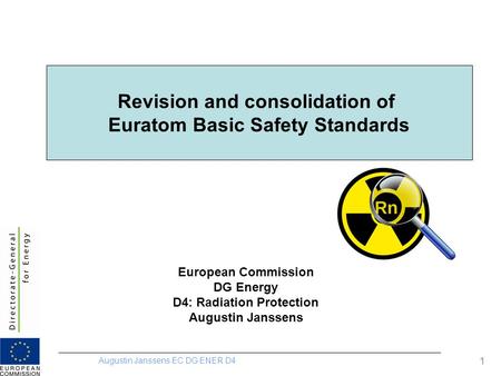 Revision and consolidation of Euratom Basic Safety Standards