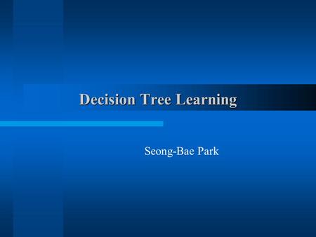 Decision Tree Learning