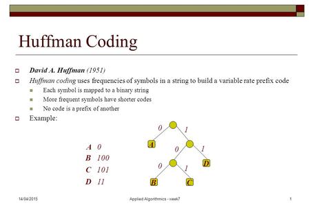 Applied Algorithmics - week7