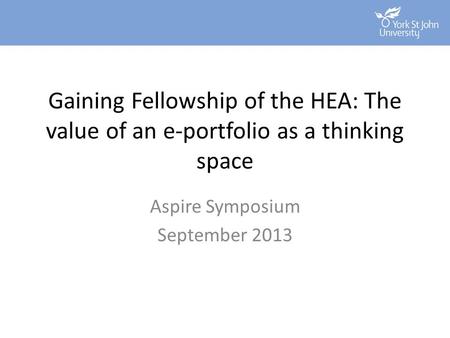 Aspire Symposium September 2013