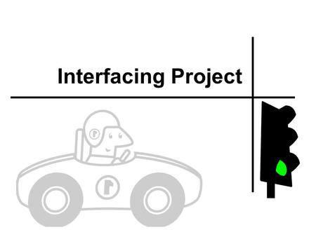 Interfacing Project. Computer Controlled Car Left Headlight – D0 Right Headlight – D1 Left Taillight – D2 Right Taillight – D3.