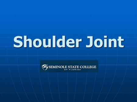 Shoulder Joint.