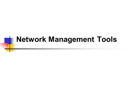 Network Management Tools. ifConfig (UNIX) Used to assign/read an address to/of an interface Option -a is to display all interfaces Notice two interface.